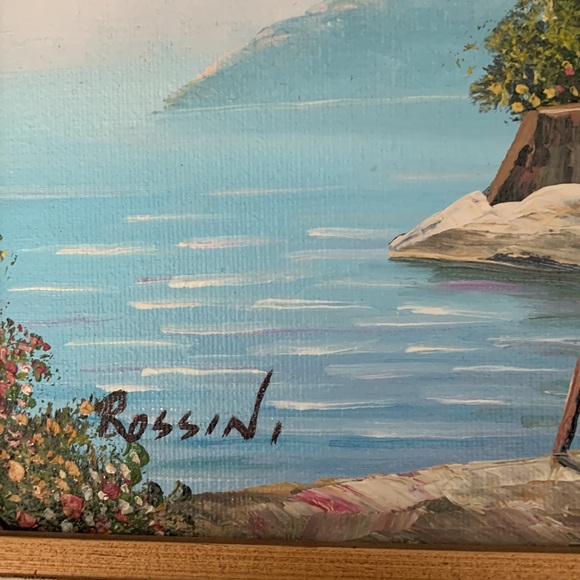 Rossini Italian Artist ๐ผ Original Oil Painting Canvas - Villa Size 10โ x 12โ. - Picture 2 of 5